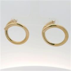 ピアス Numbering Swirl Hoop Earrings #7212 5BNY875 Swirl Hoops 14K Gold - Q Evon Fine Jewelry Collections
